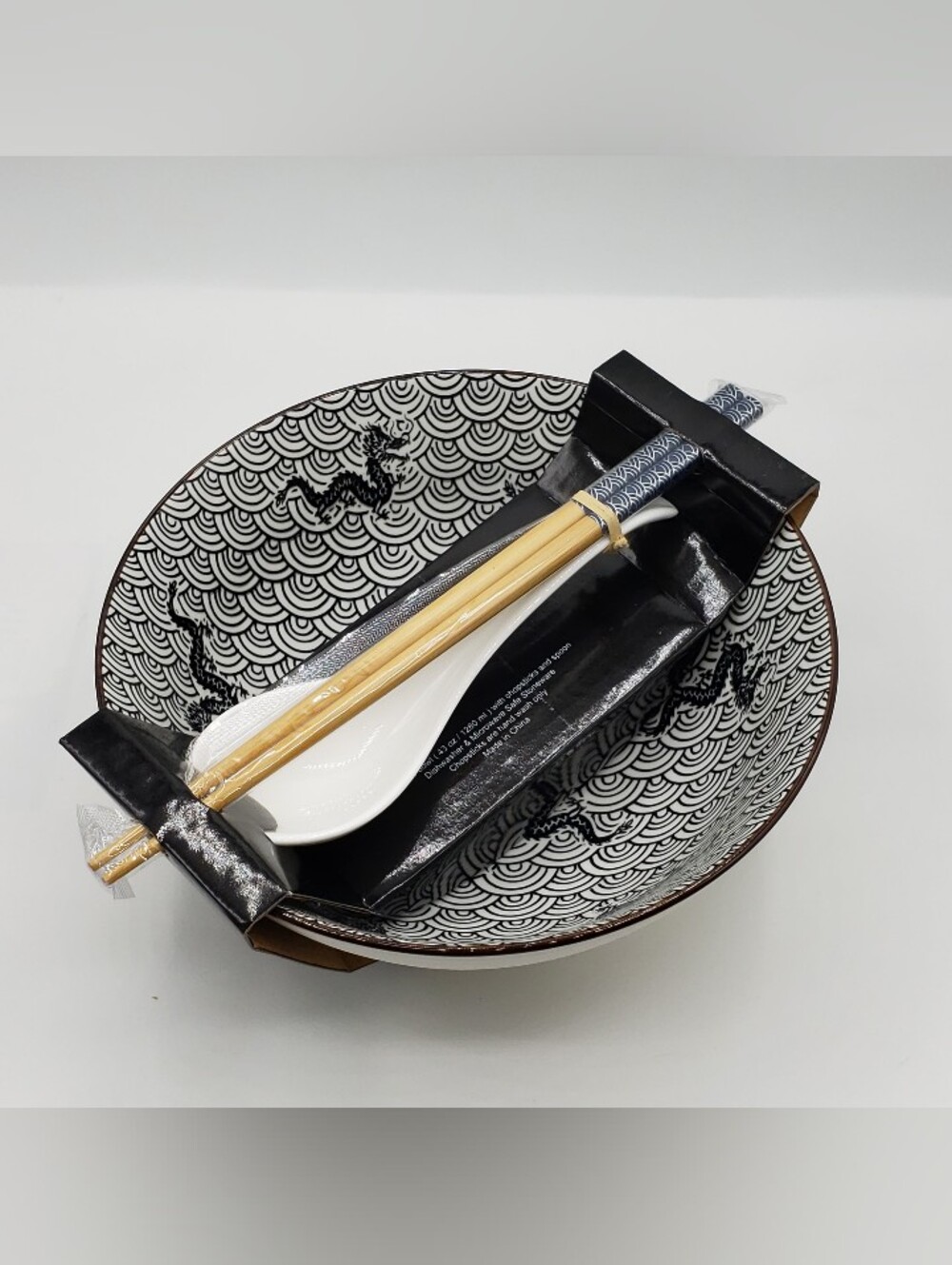 SH Home Dragon Ceramic Ramen Noodle Bowl